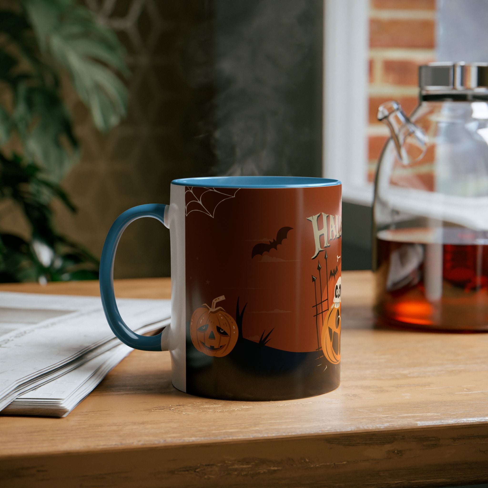 Happy Halloween with Pumpkin | Two-Tone Coffee Mugs